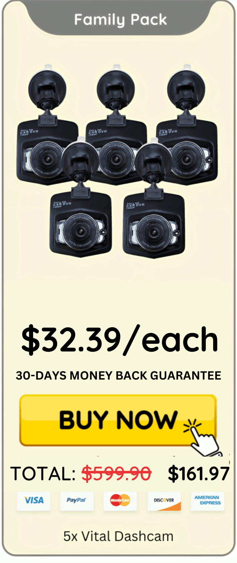 Vital Dash Cam offer price 